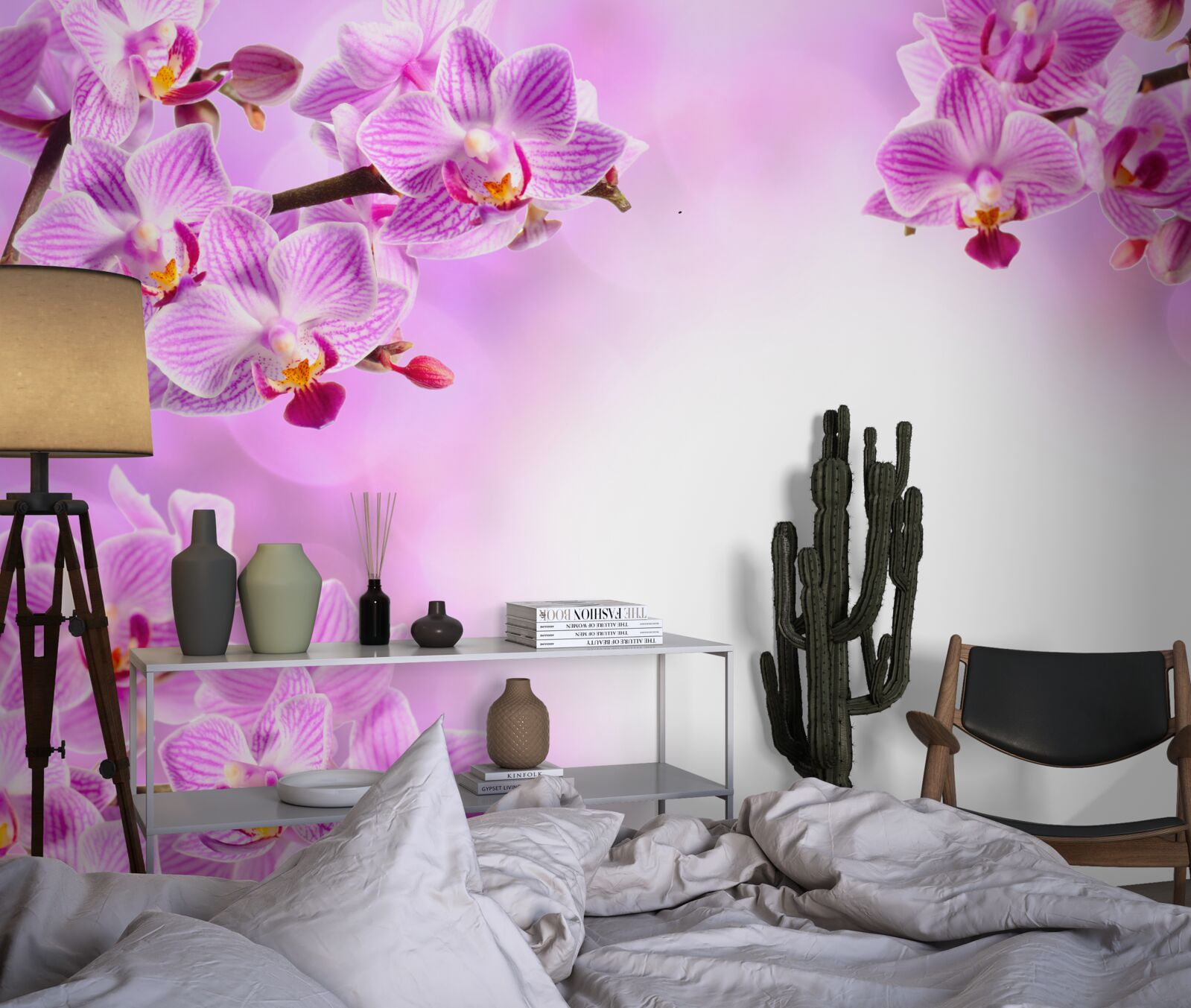Fototapeta orgovánové vetvy orchideí pokryté kvetmi