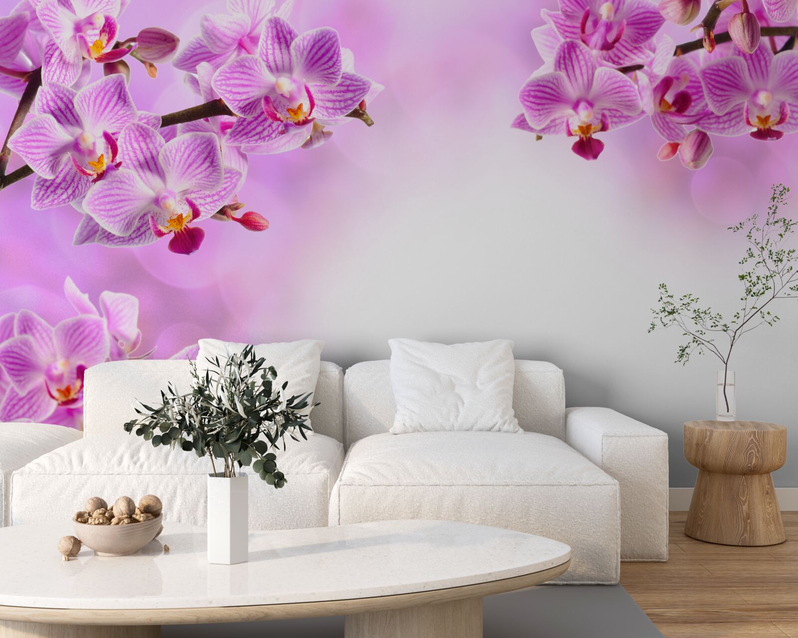 Fototapeta orgovánové vetvy orchideí pokryté kvetmi