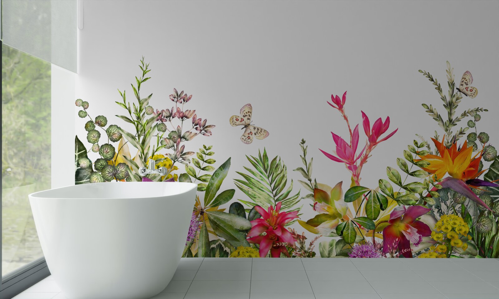 Fototapeta tropické rastliny s jasnými letnými farbami