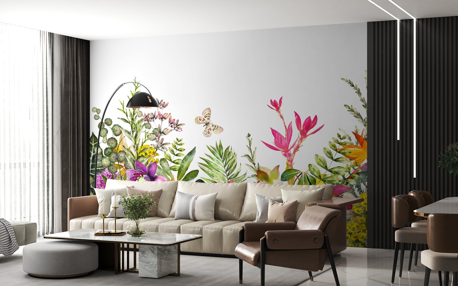 Fototapeta tropické rastliny s jasnými letnými farbami