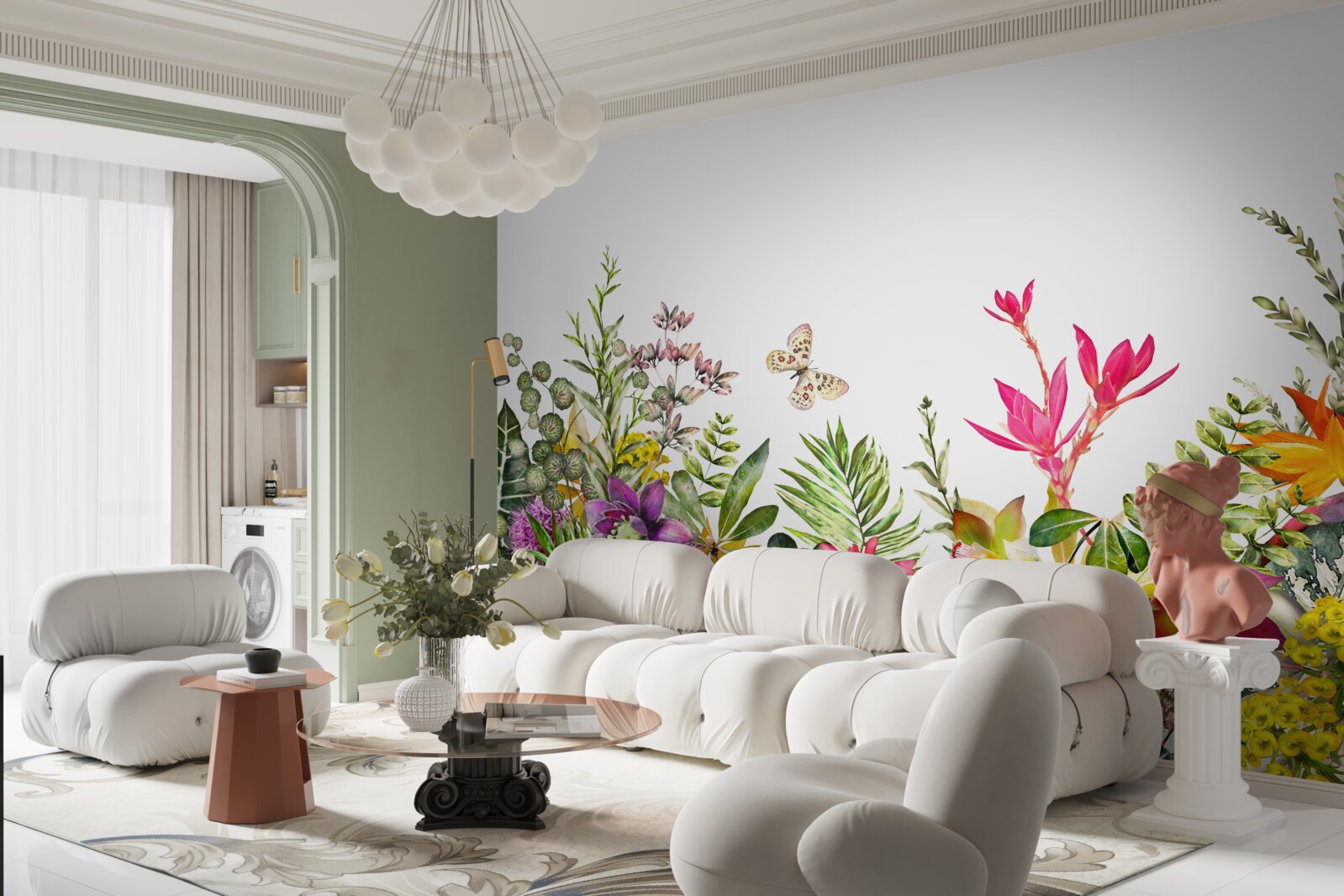 Fototapeta tropické rastliny s jasnými letnými farbami