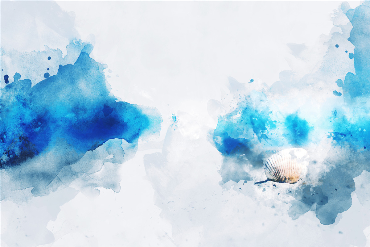 Fototapeta jasná škvrna modrej na svetlom plátne