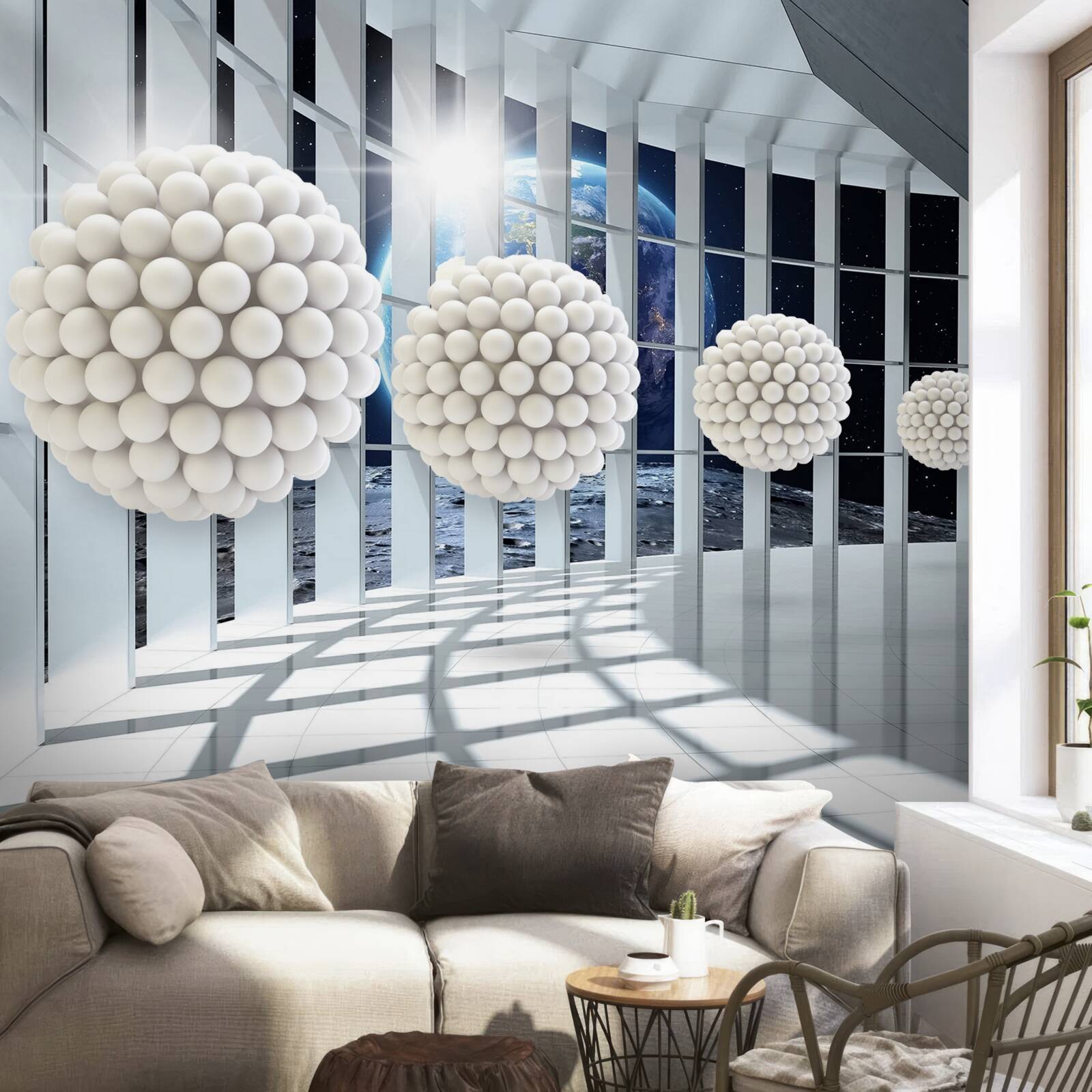 Fototapeta guľôčky guliek plávajúce v nočnej pasáži