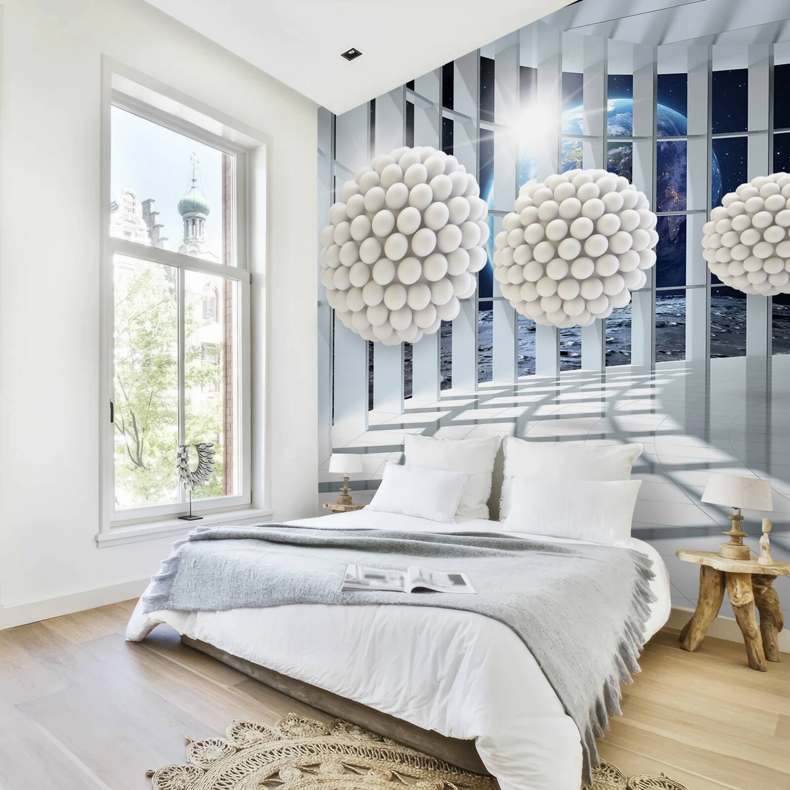 Fototapeta guľôčky guliek plávajúce v nočnej pasáži