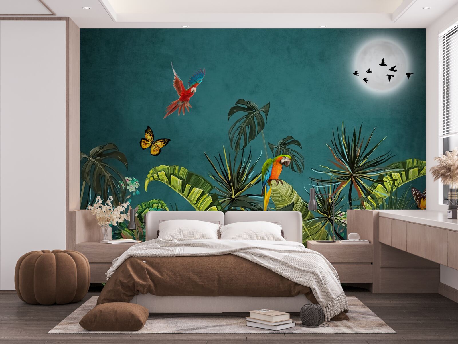 Fototapeta tropický les pod rúškom noci