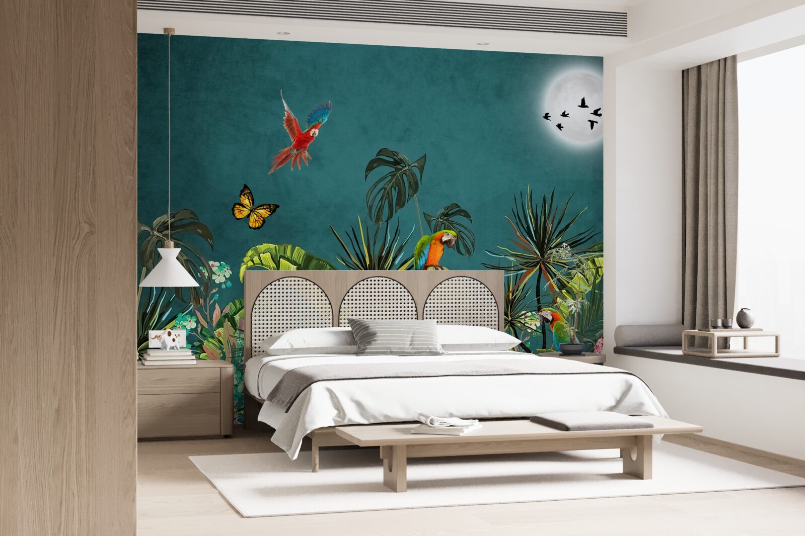 Fototapeta tropický les pod rúškom noci