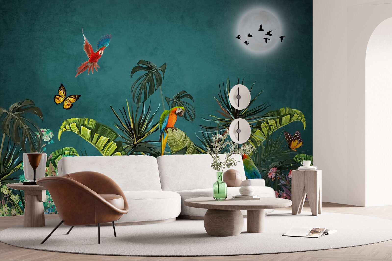 Fototapeta tropický les pod rúškom noci