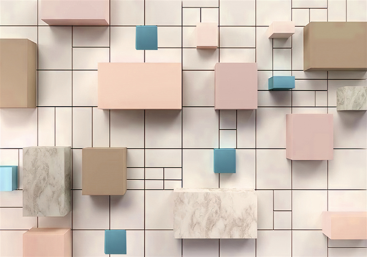 Fototapeta priestranné obdĺžniky vznášajúce sa vo vzduchu