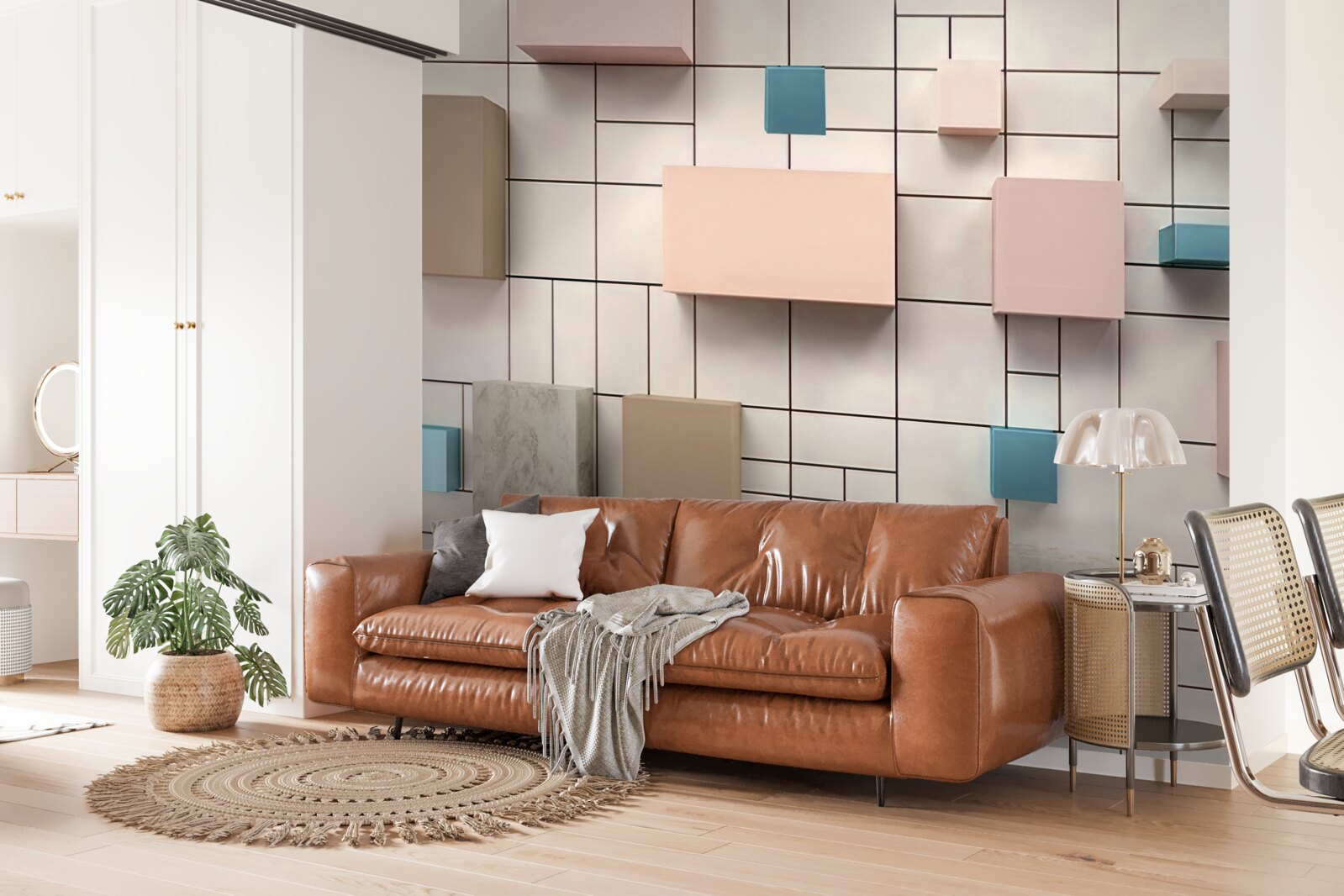 Fototapeta priestranné obdĺžniky vznášajúce sa vo vzduchu