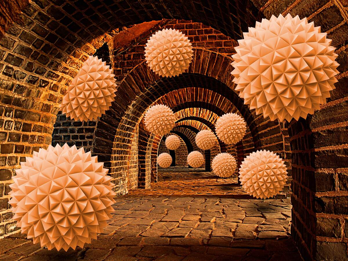 Fototapeta ostré hnedé gule a kamenné oblúky