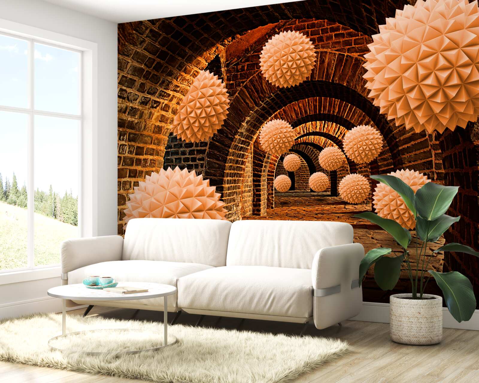 Fototapeta ostré hnedé gule a kamenné oblúky