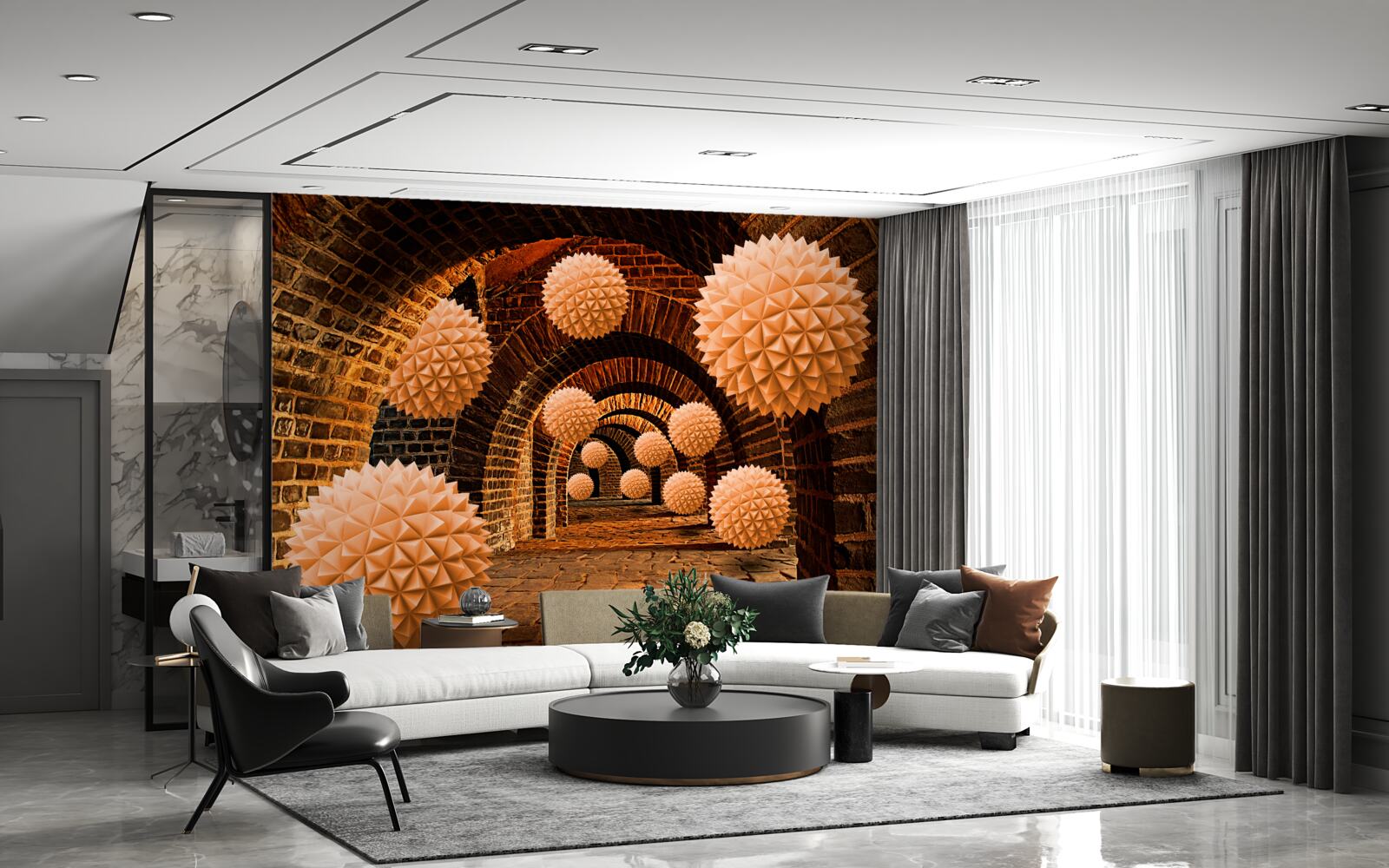 Fototapeta ostré hnedé gule a kamenné oblúky