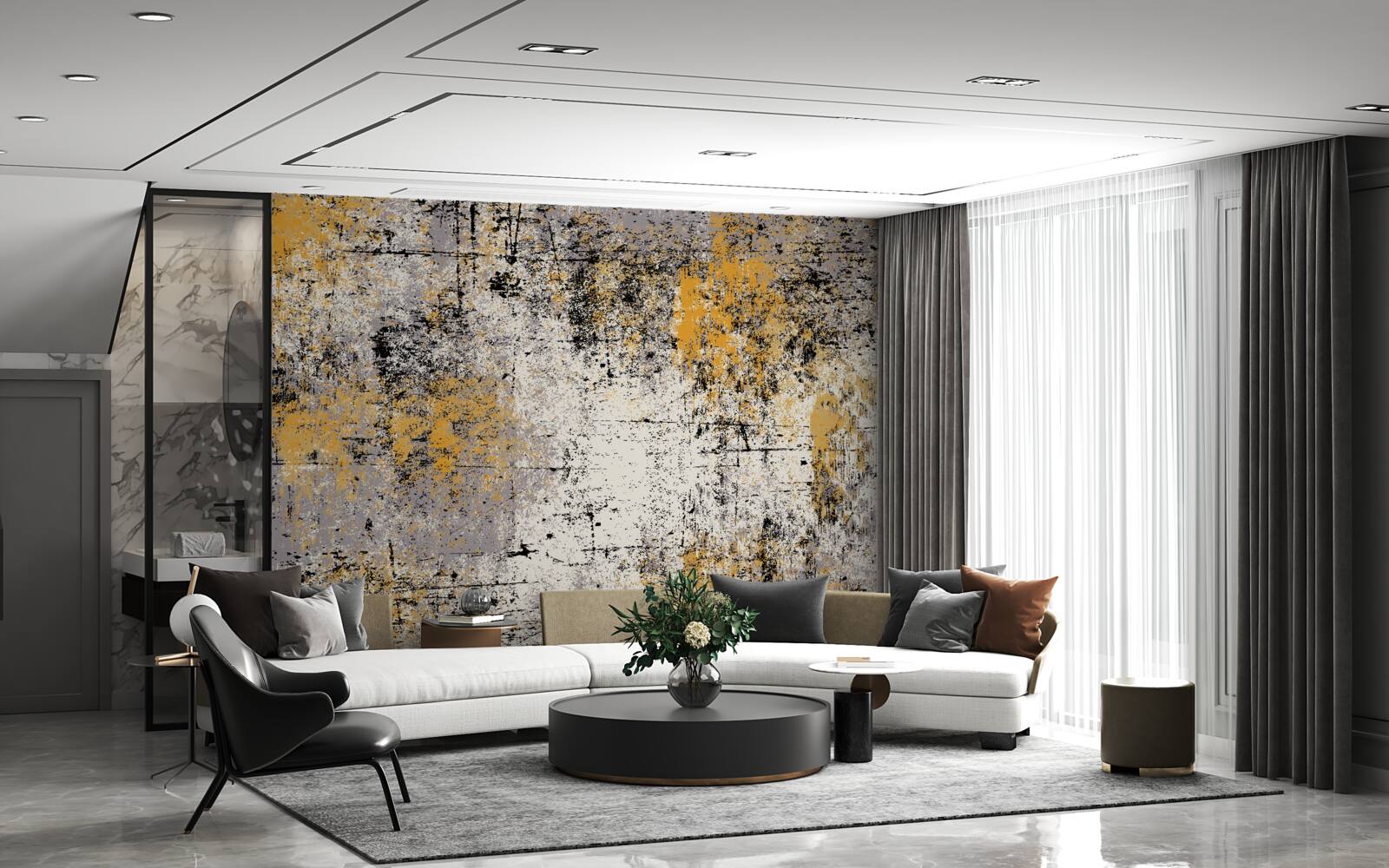 Fototapeta abstrakcia na pokojnom jesennom pobreží