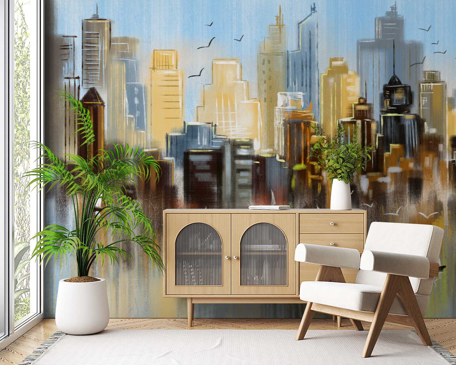 Fototapeta zobrazené rozmazané mesto