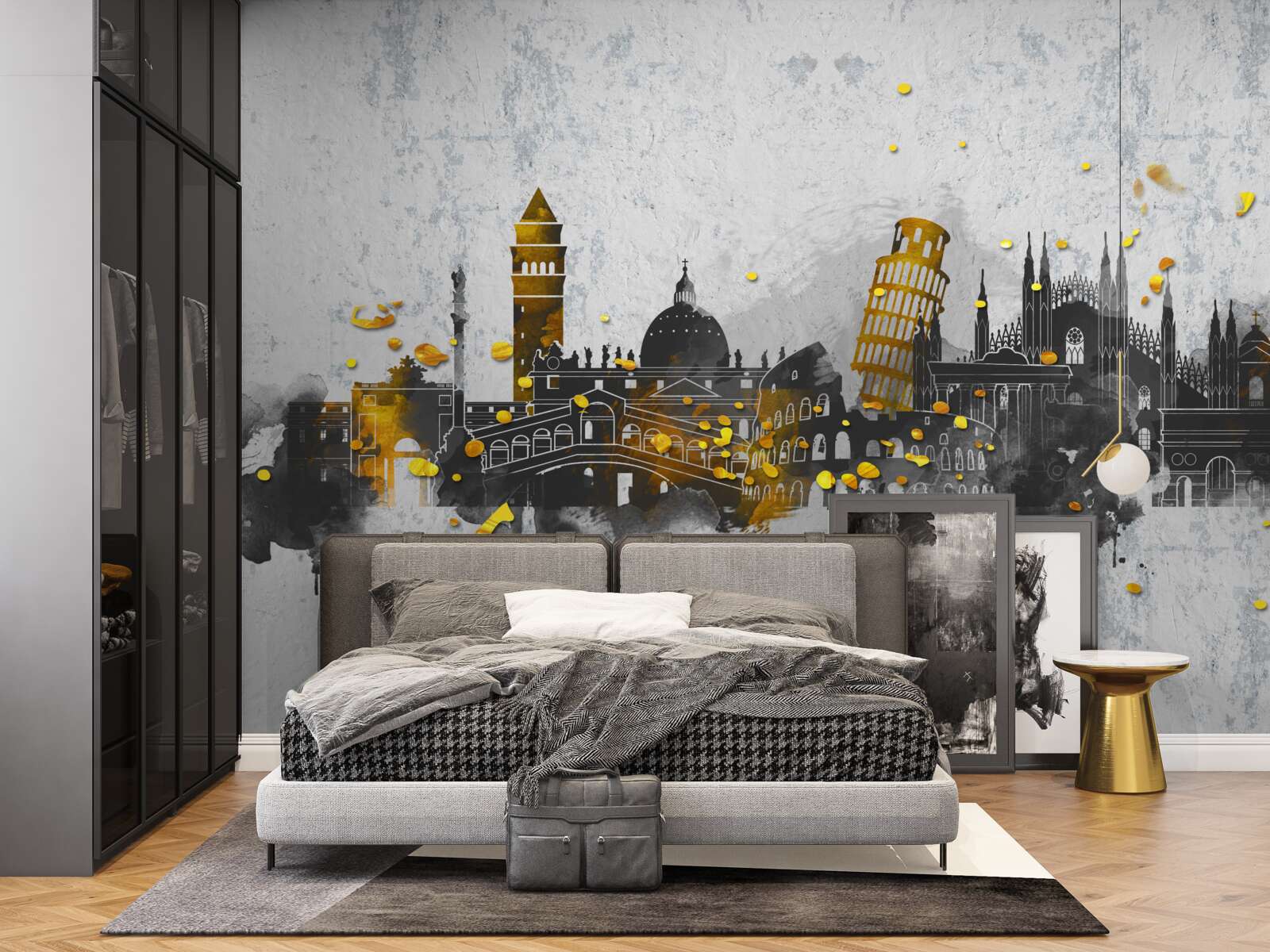 Fototapeta Siluety rímskych pamiatok, obklopených temnotou