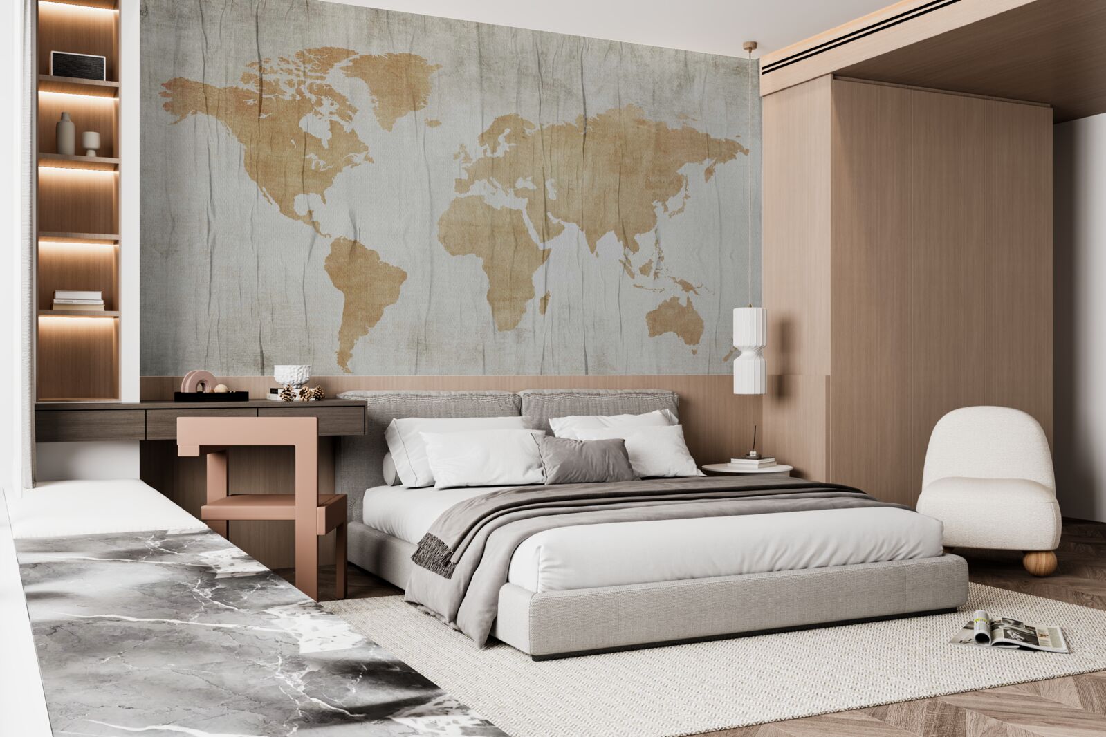 Fototapeta siluety krajín v geografickom atlase zeme