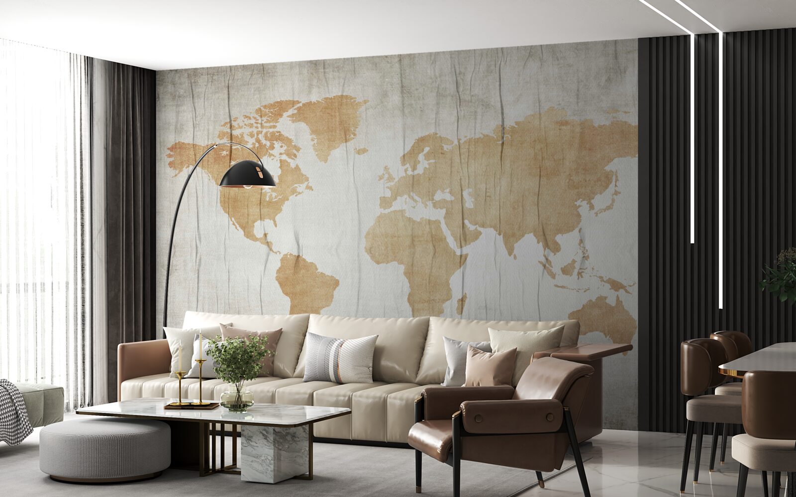 Fototapeta siluety krajín v geografickom atlase zeme