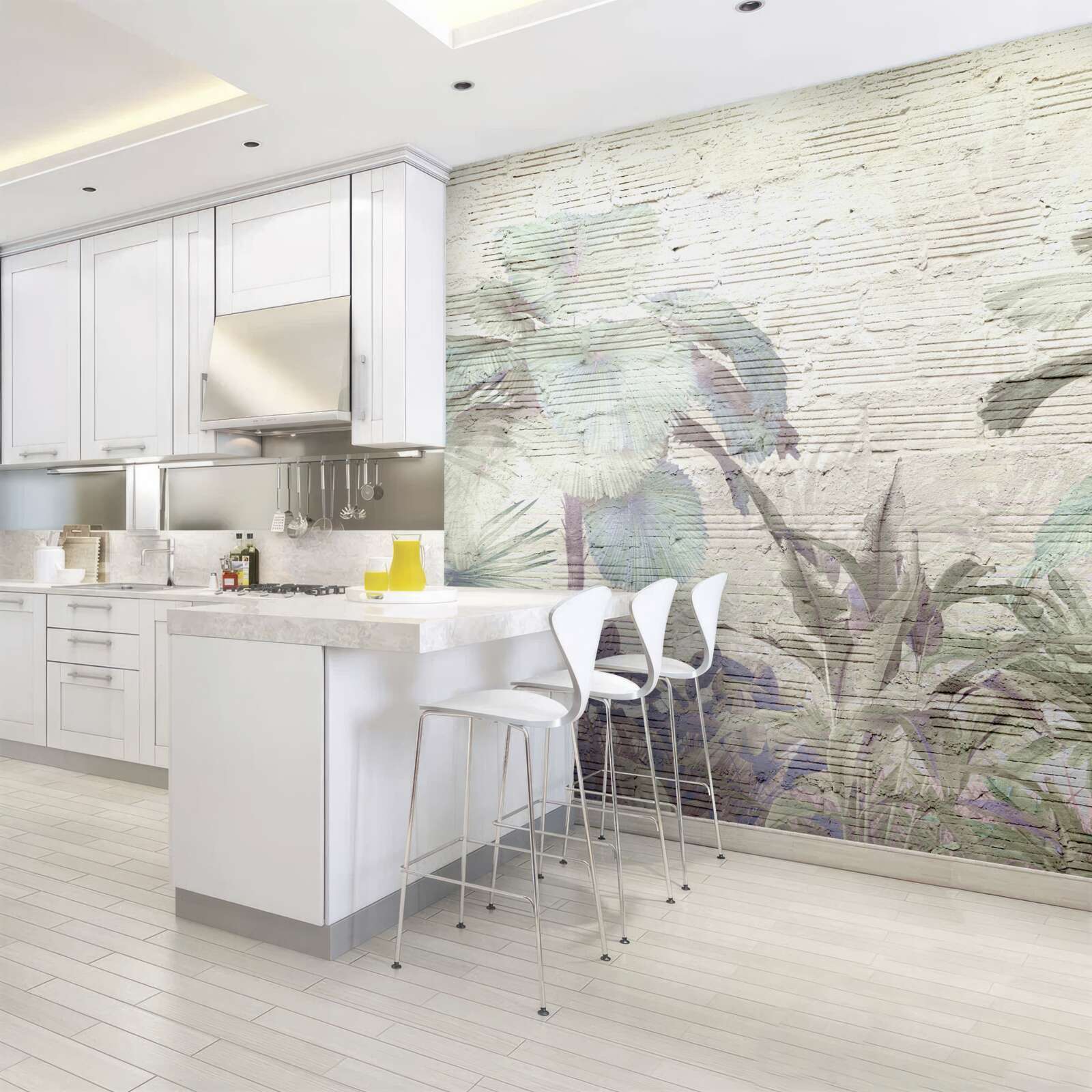 Fototapeta tropické rastliny vystavené silnému vetru