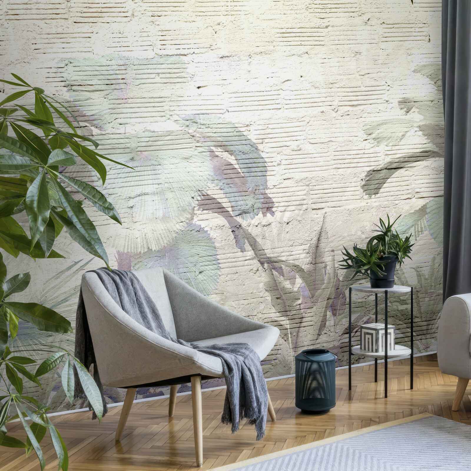 Fototapeta tropické rastliny vystavené silnému vetru