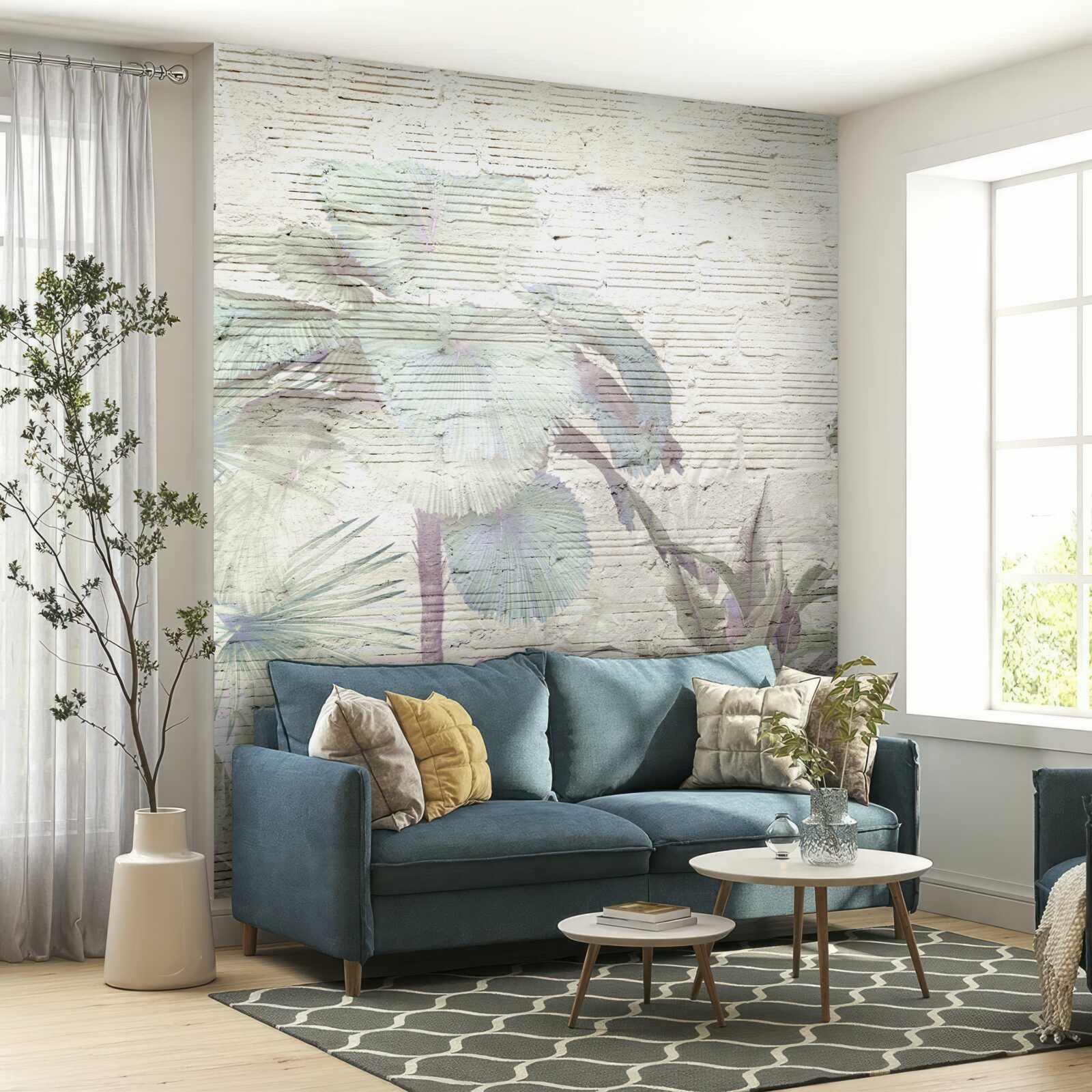 Fototapeta tropické rastliny vystavené silnému vetru