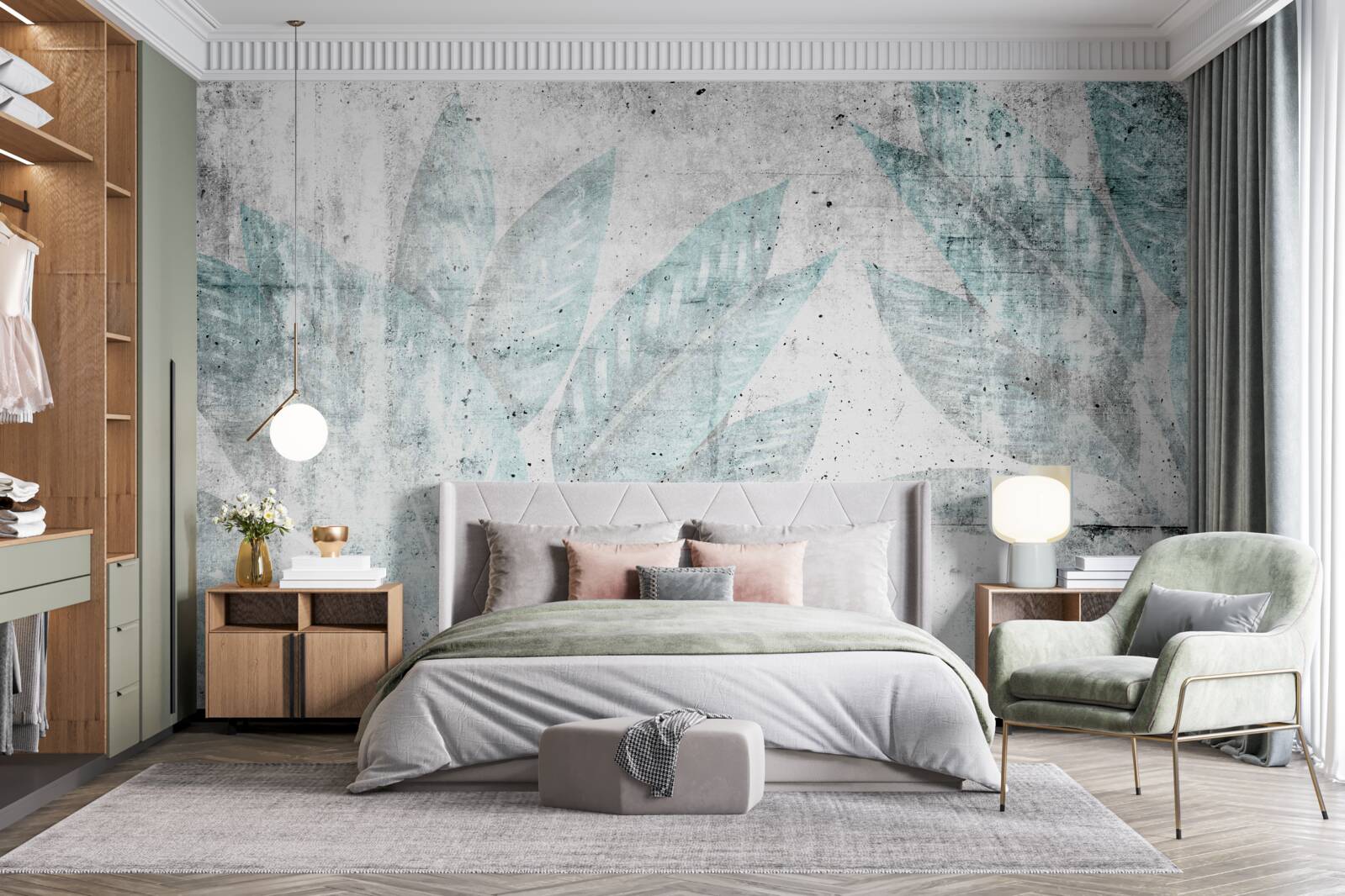 Fototapeta výtlačky veľkých jesenných listov