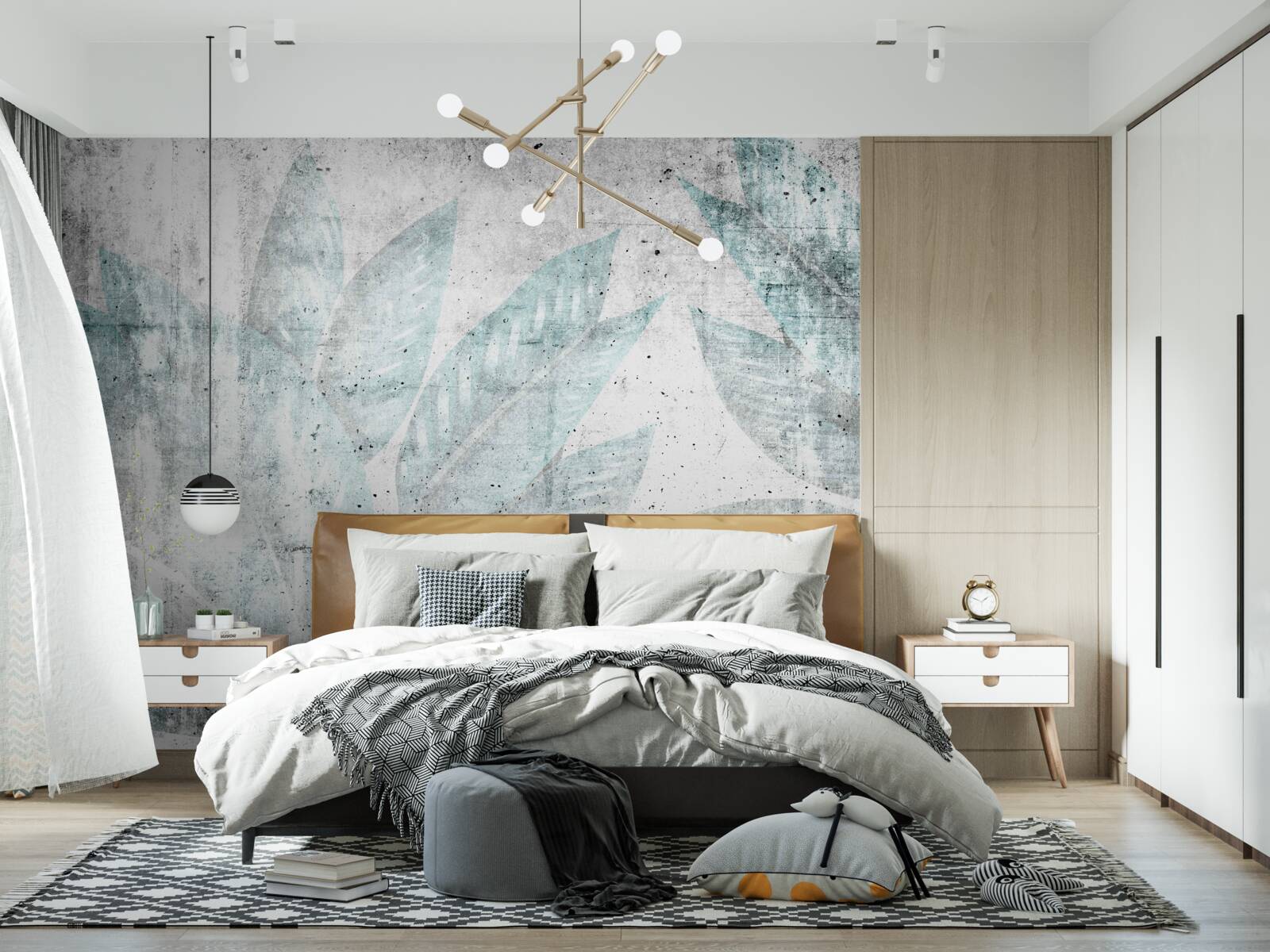 Fototapeta výtlačky veľkých jesenných listov