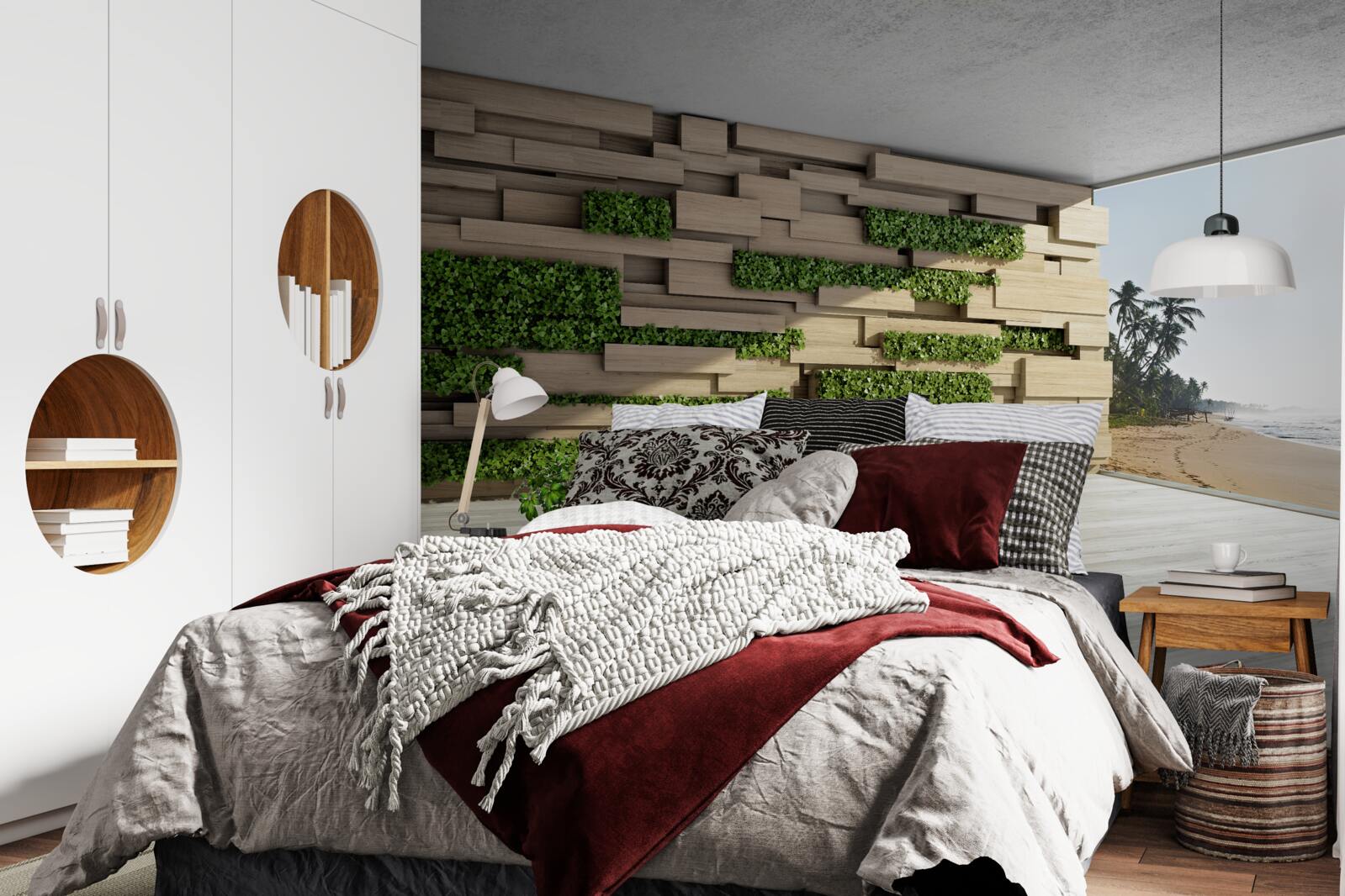 Fototapeta dobytie pláže, kamenný múr