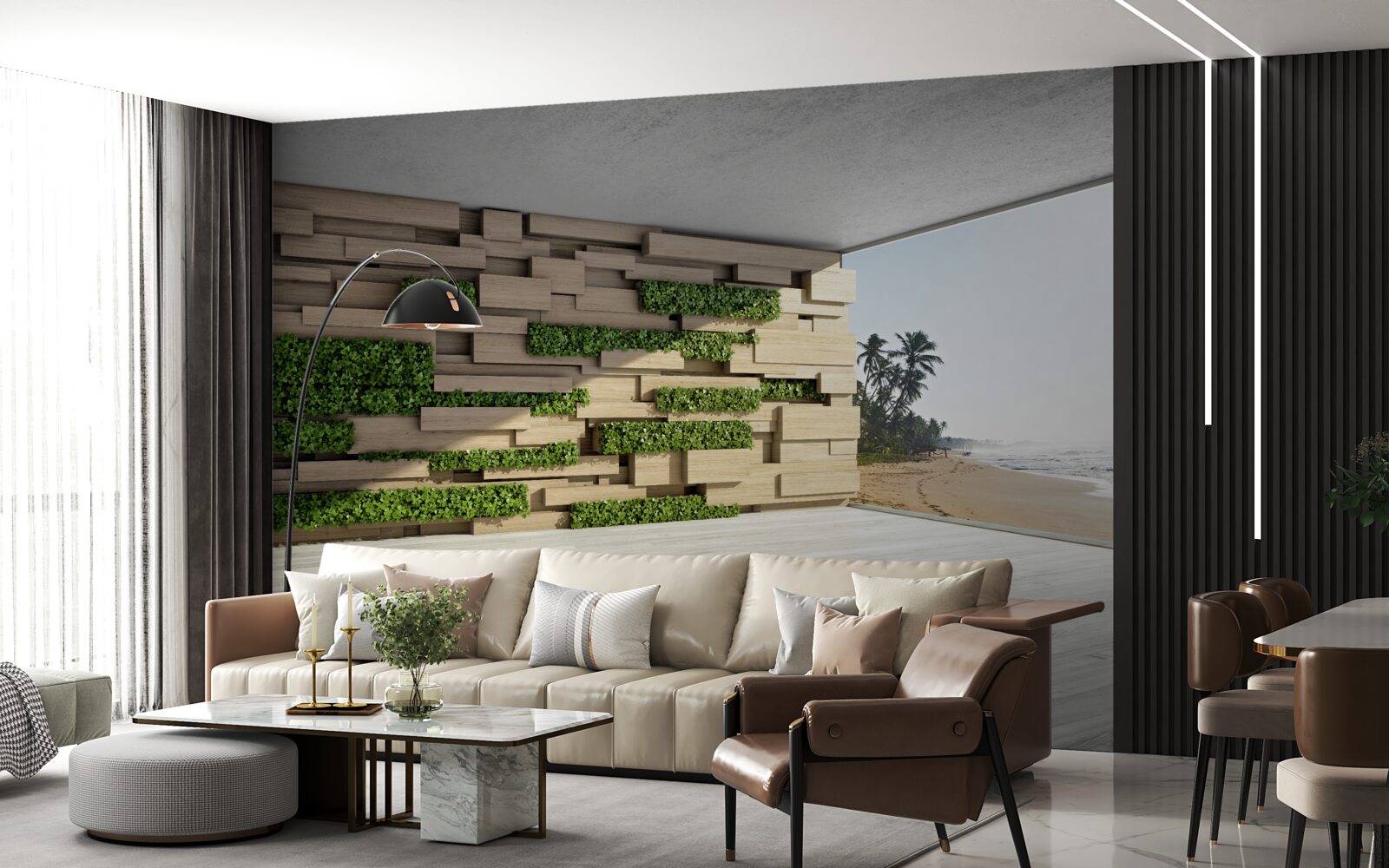 Fototapeta dobytie pláže, kamenný múr