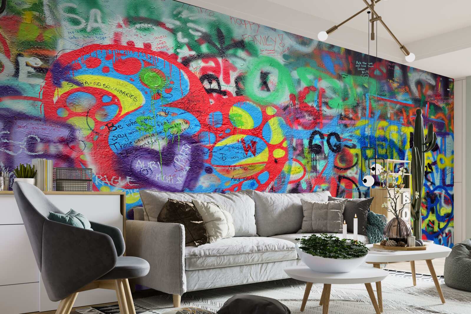 Fototapeta graffiti vyobrazené na stene