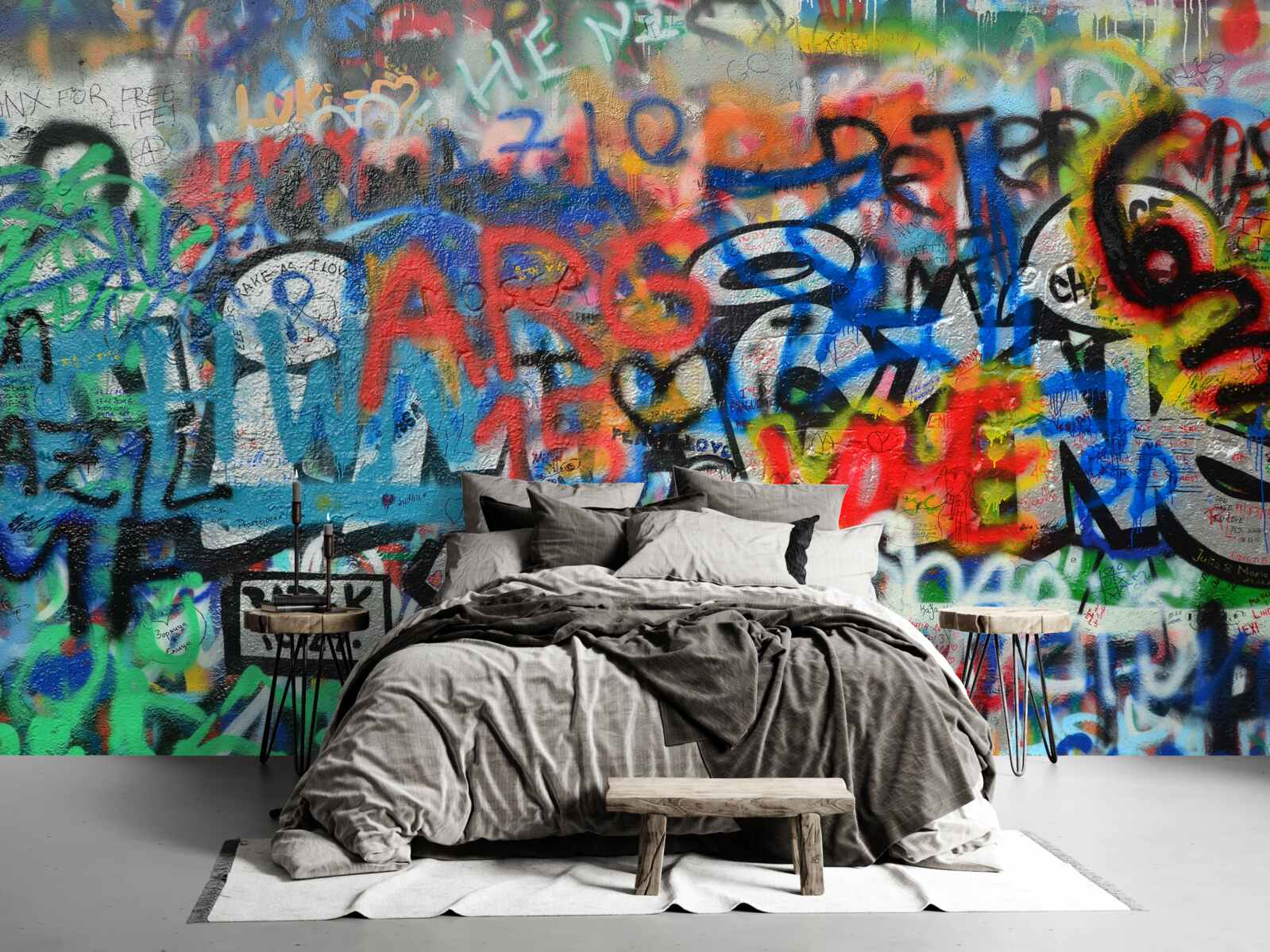 Fototapeta Stena zdobená graffiti