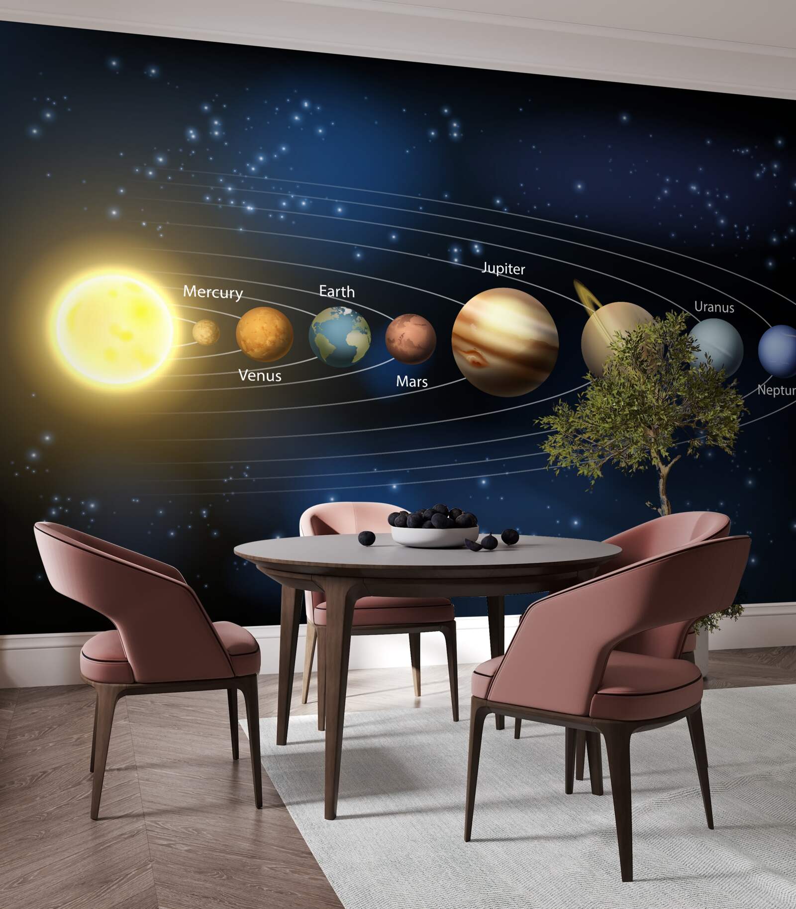 Fototapeta poradie rotácie planét okolo našej galaxie