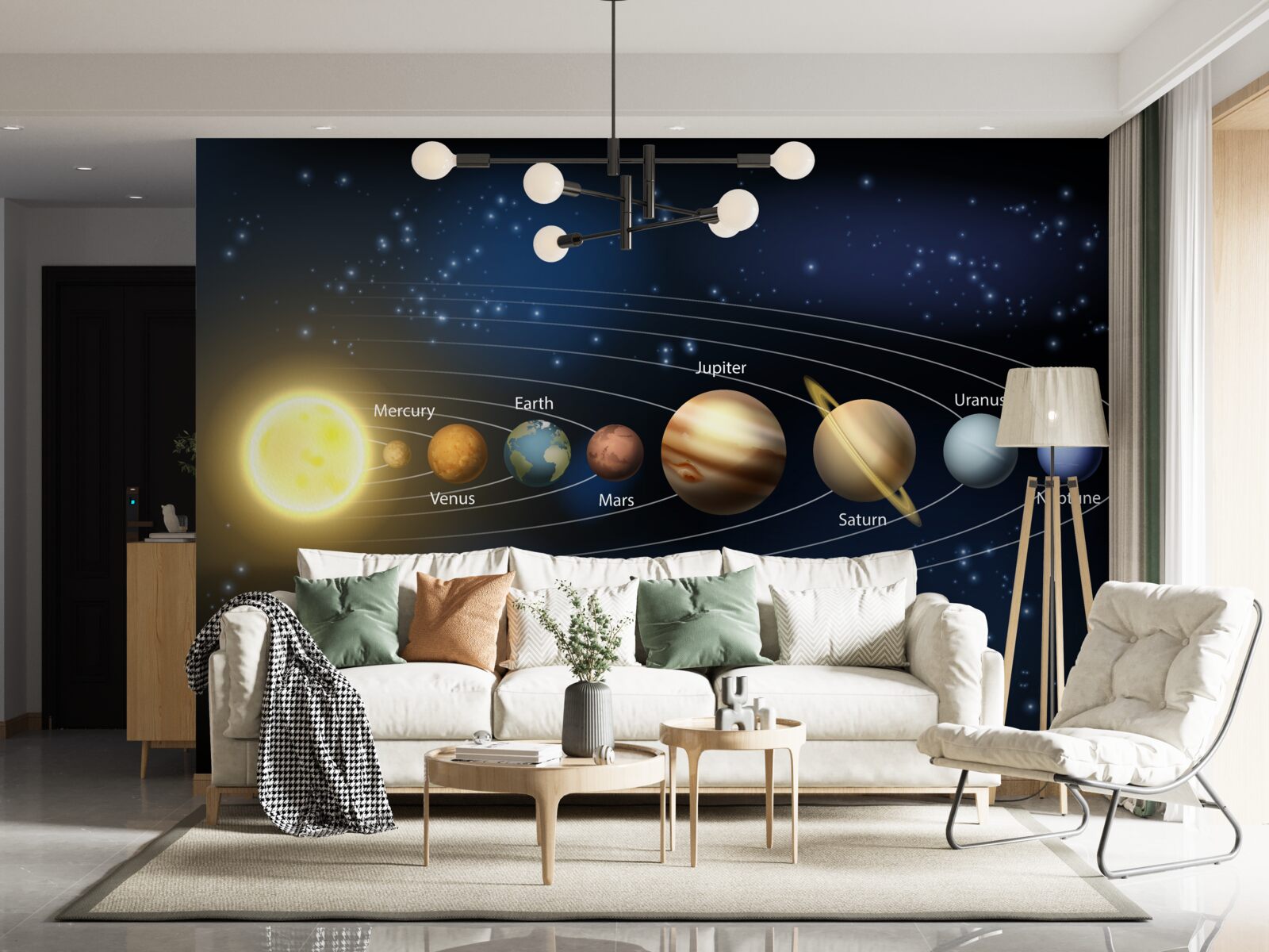 Fototapeta poradie rotácie planét okolo našej galaxie