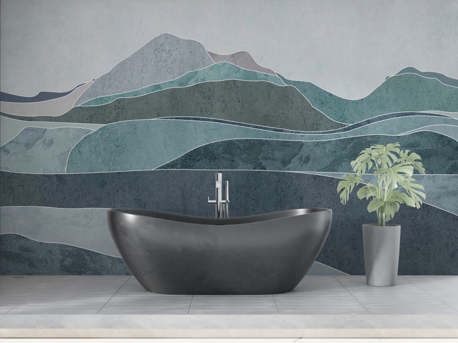 Fototapeta rieky tečúce z chladných hôr