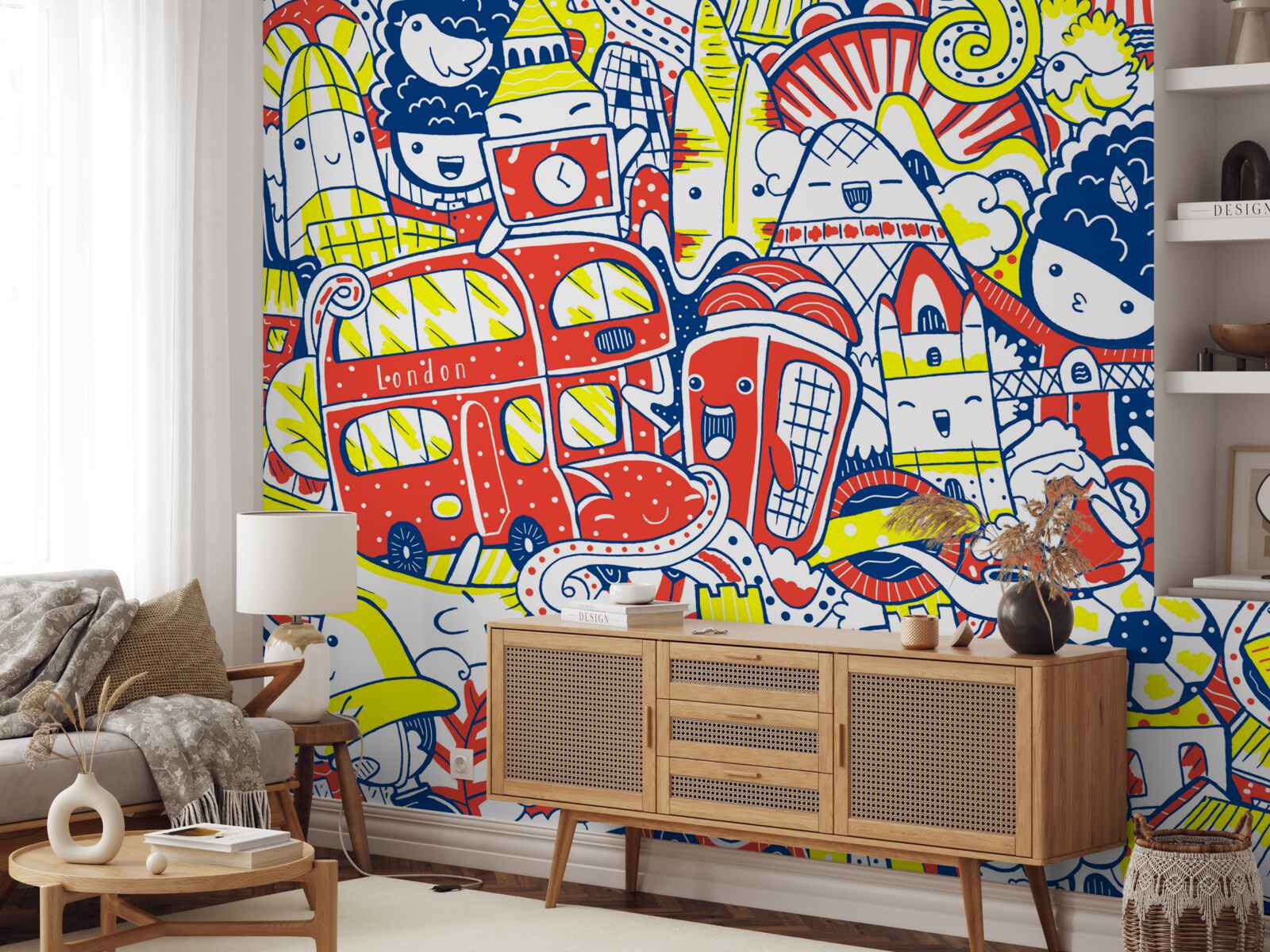 Fototapeta svetlé graffiti na stene