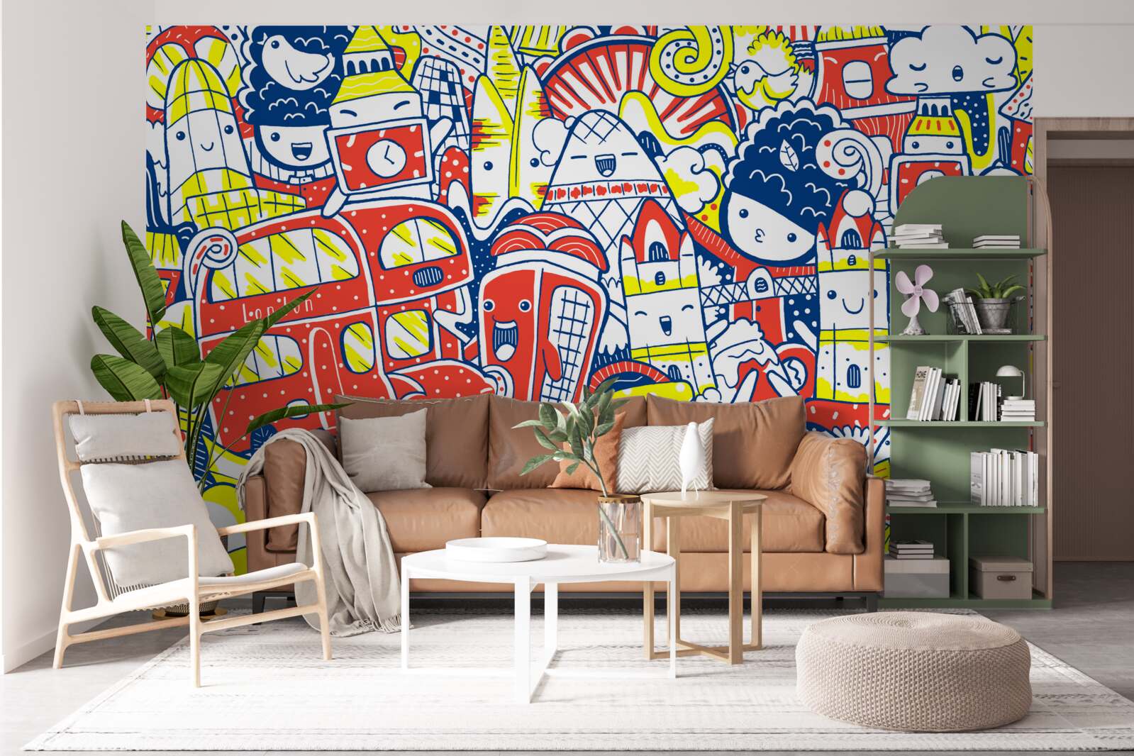 Fototapeta svetlé graffiti na stene