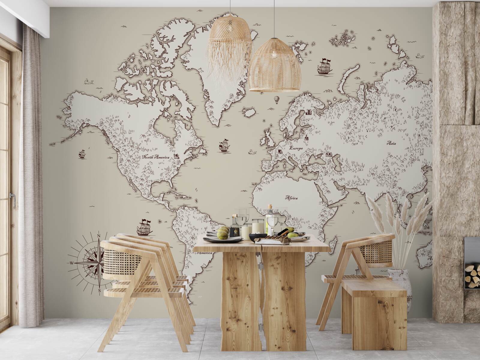 Fototapeta mapa sveta bez značiek a symbolov