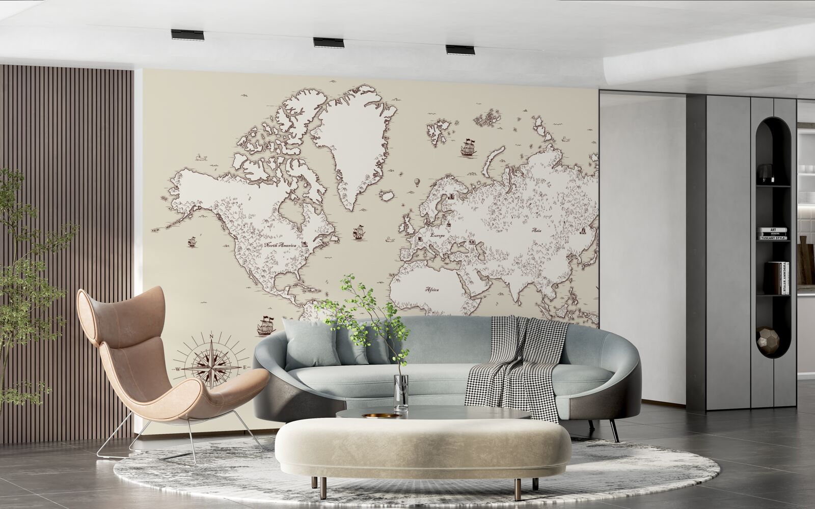 Fototapeta mapa sveta bez značiek a symbolov