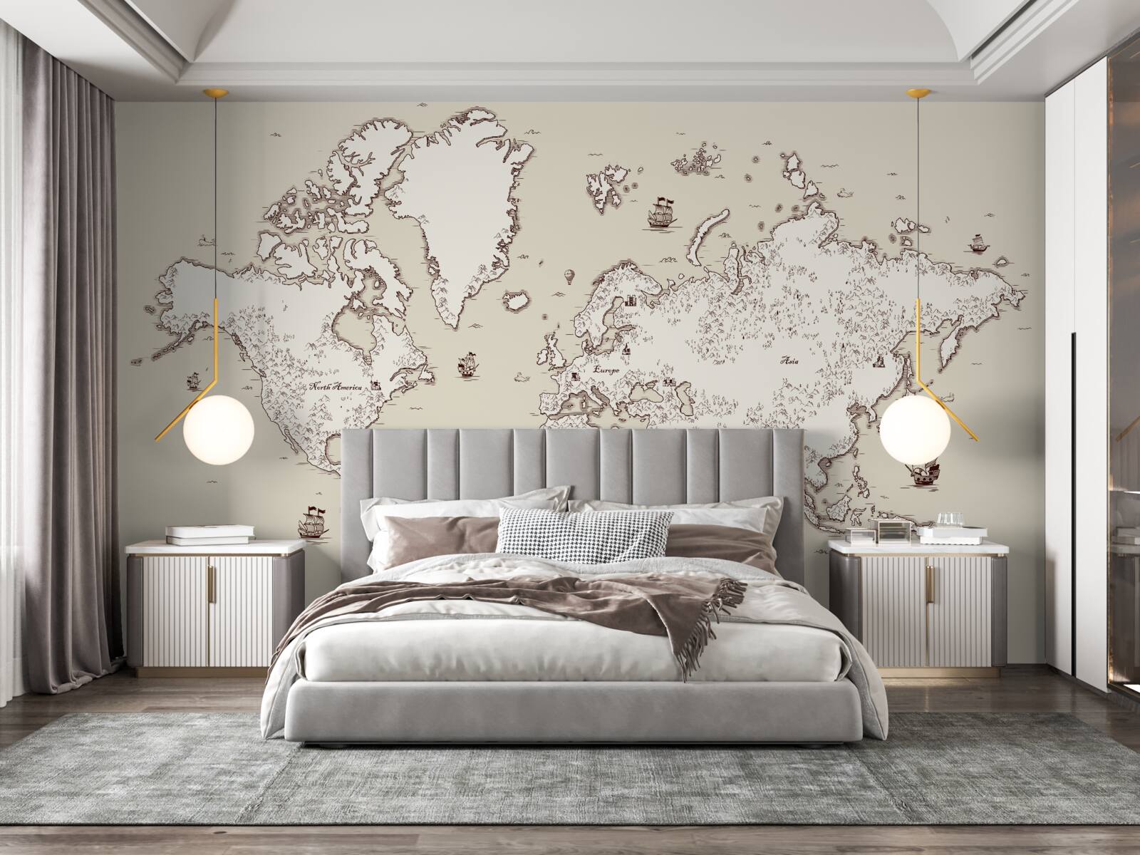 Fototapeta mapa sveta bez značiek a symbolov