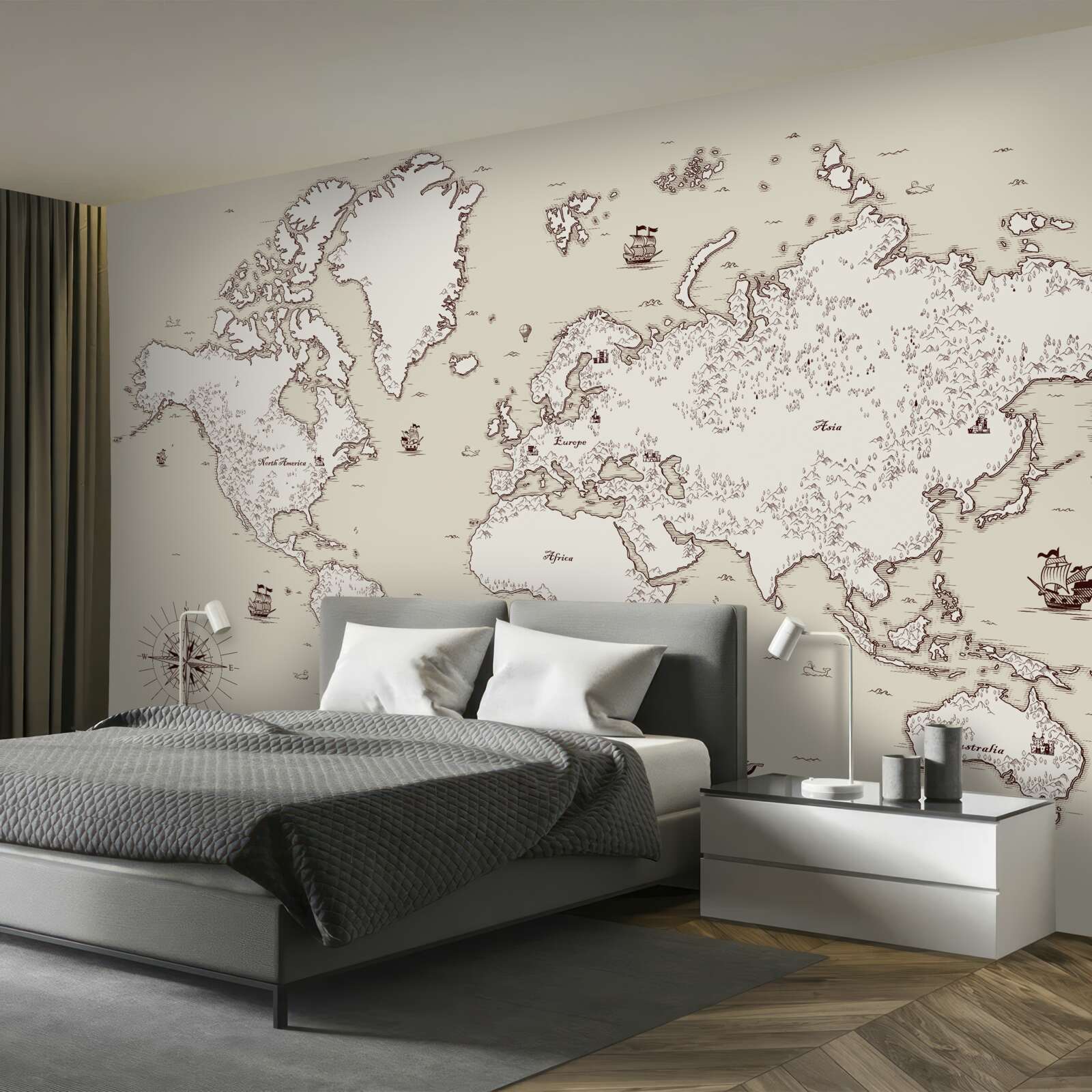 Fototapeta mapa sveta bez značiek a symbolov