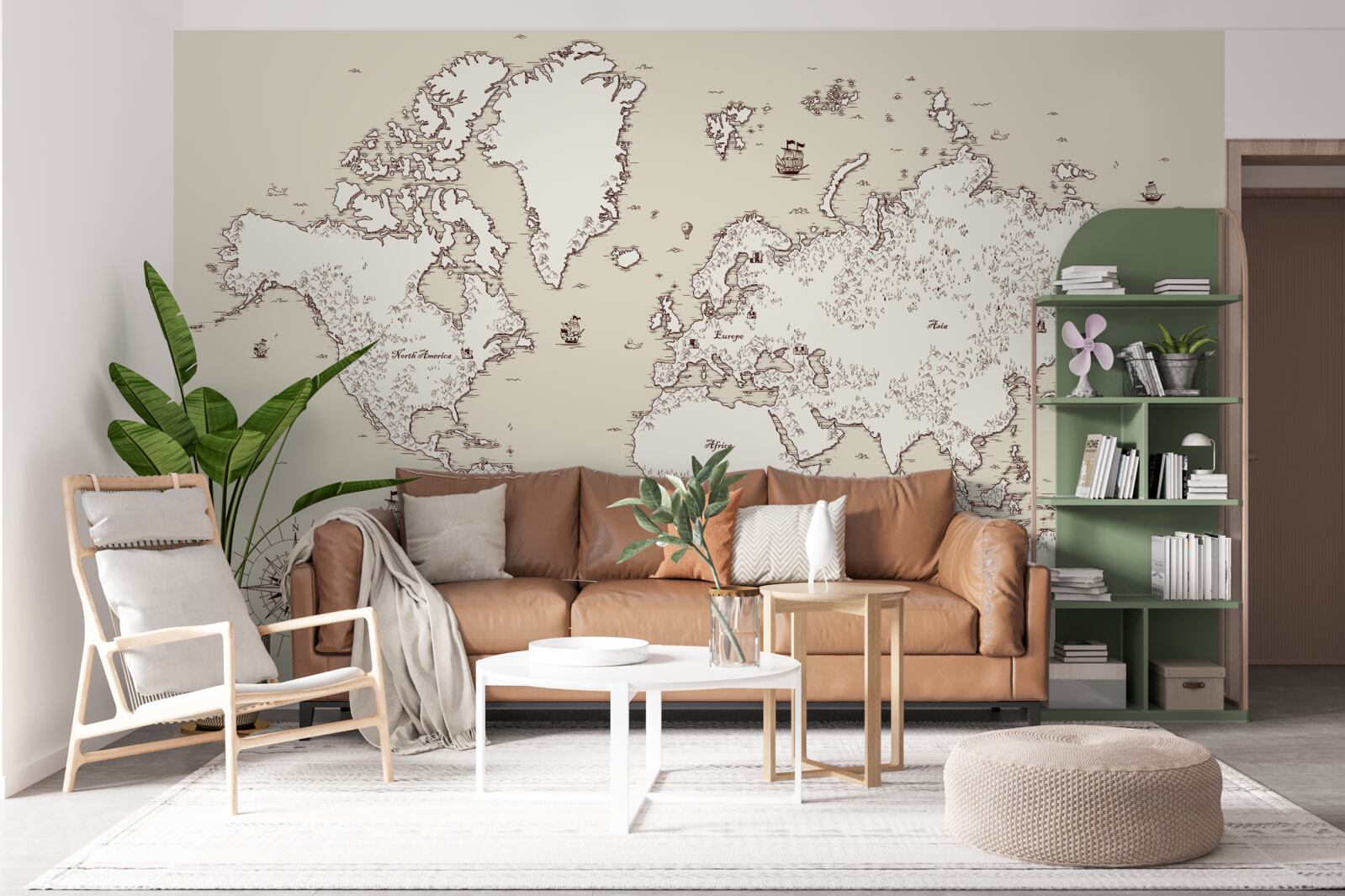 Fototapeta mapa sveta bez značiek a symbolov