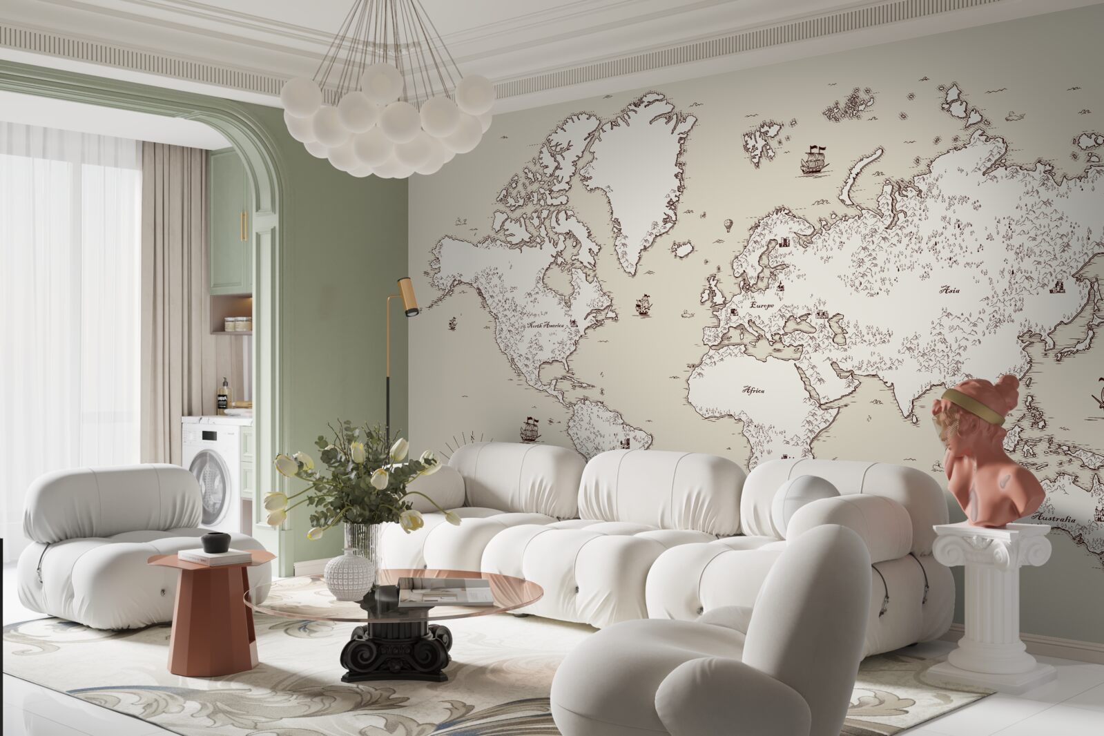 Fototapeta mapa sveta bez značiek a symbolov