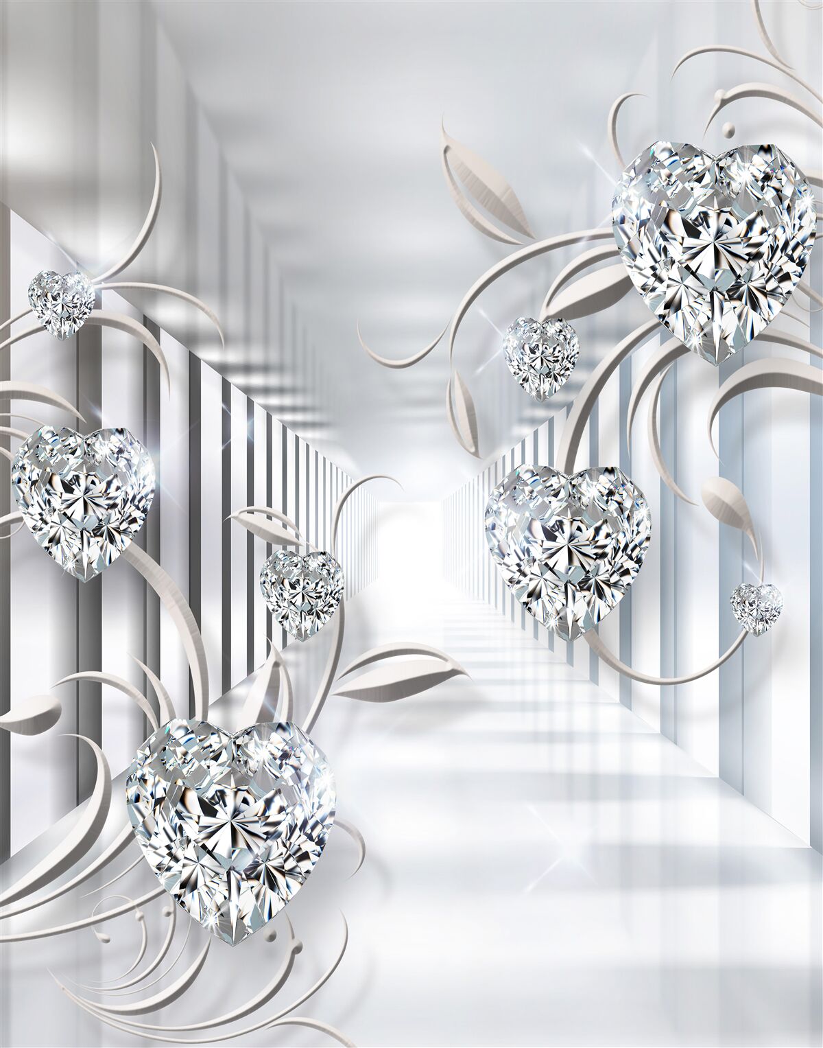 Fototapeta chodba s výzdobou v abstraktnom štýle