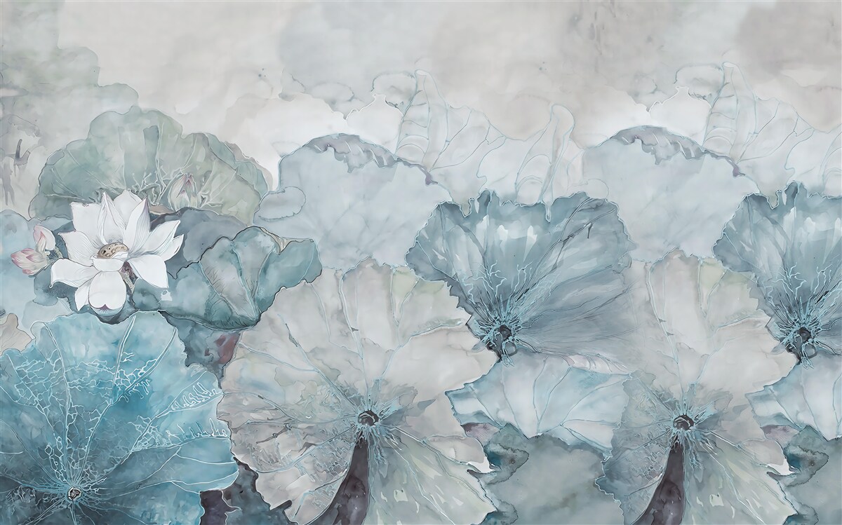 Fototapeta hmla pokrýva tropickú vegetáciu