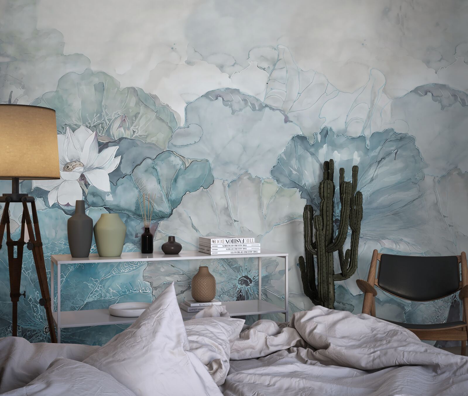 Fototapeta hmla pokrýva tropickú vegetáciu