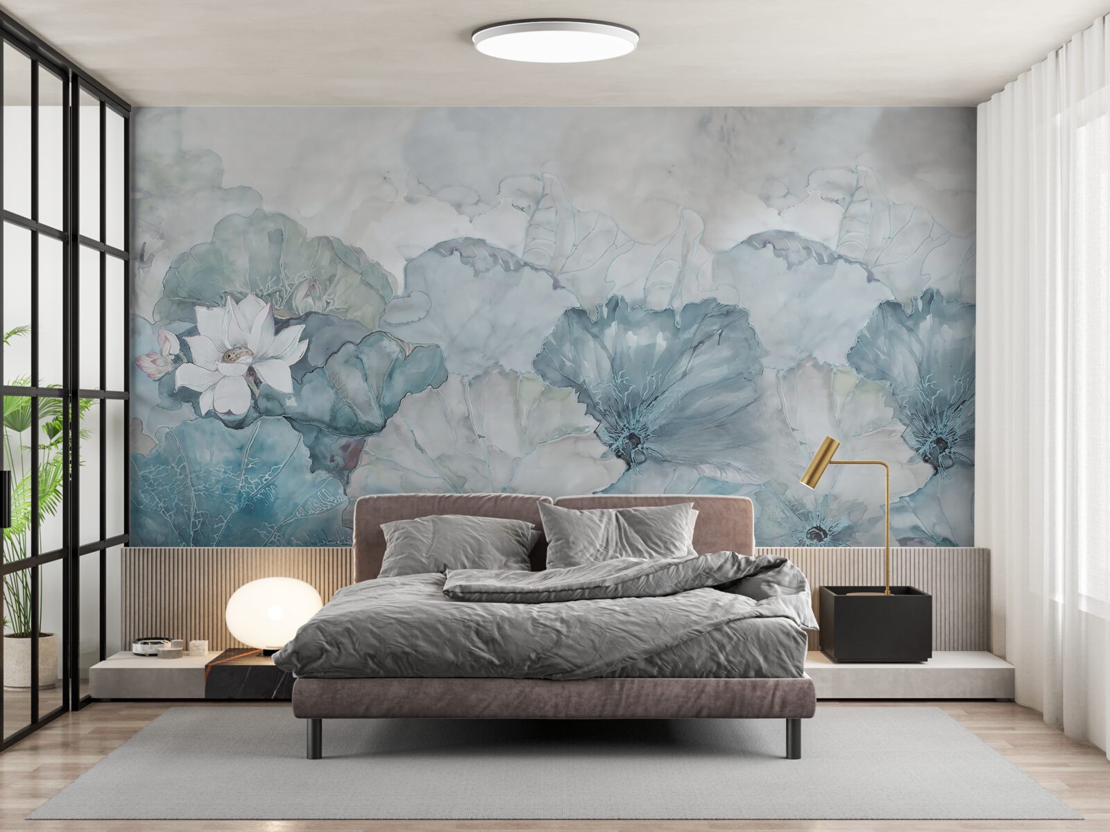 Fototapeta hmla pokrýva tropickú vegetáciu