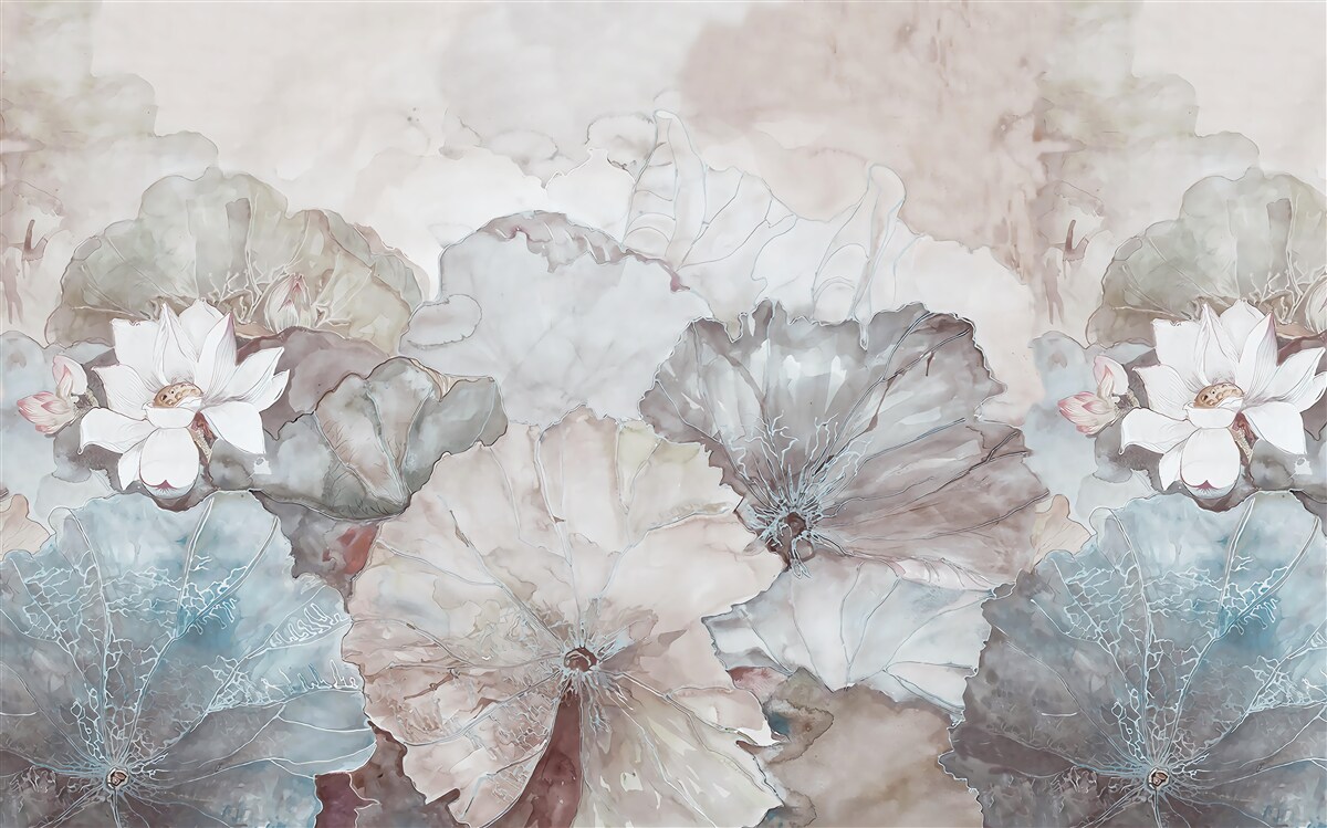 Fototapeta listy v trópoch počas dažďa