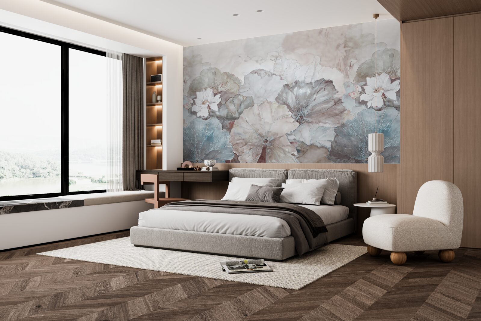 Fototapeta listy v trópoch počas dažďa