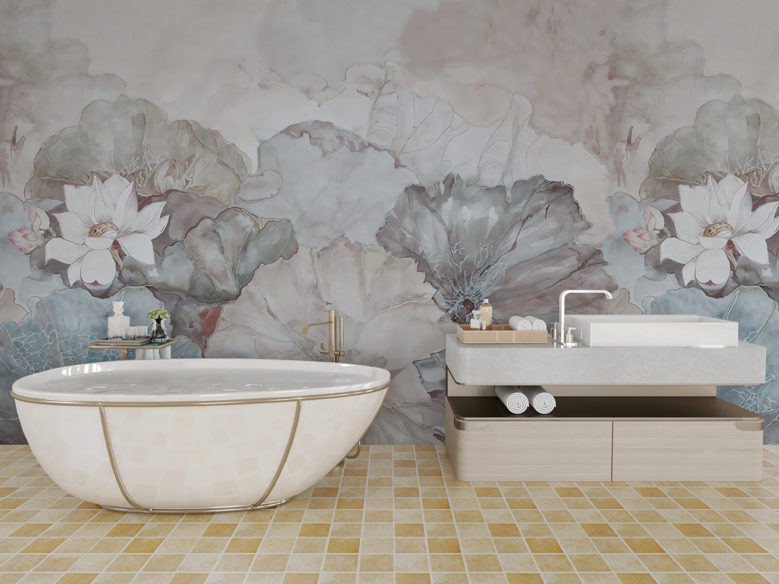 Fototapeta listy v trópoch počas dažďa