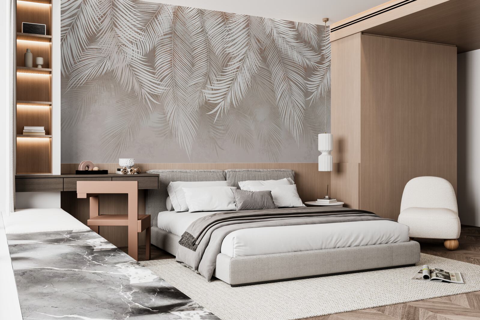 Fototapeta listy sú belavé, ako perie