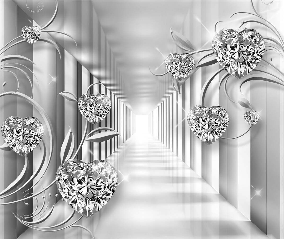 Fototapeta strieborné dekorácie a kolonáda